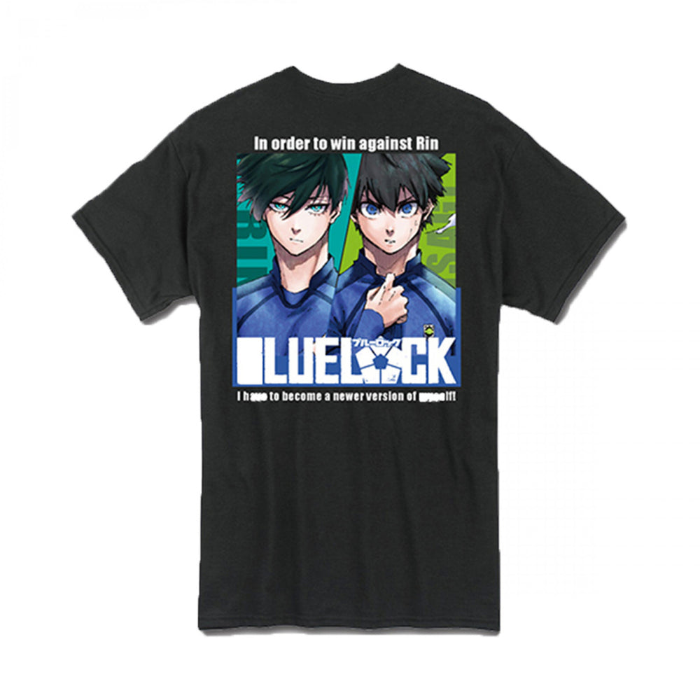 Blue Lock Rin and Isagi Front and Back Print T-Shirt Image 2