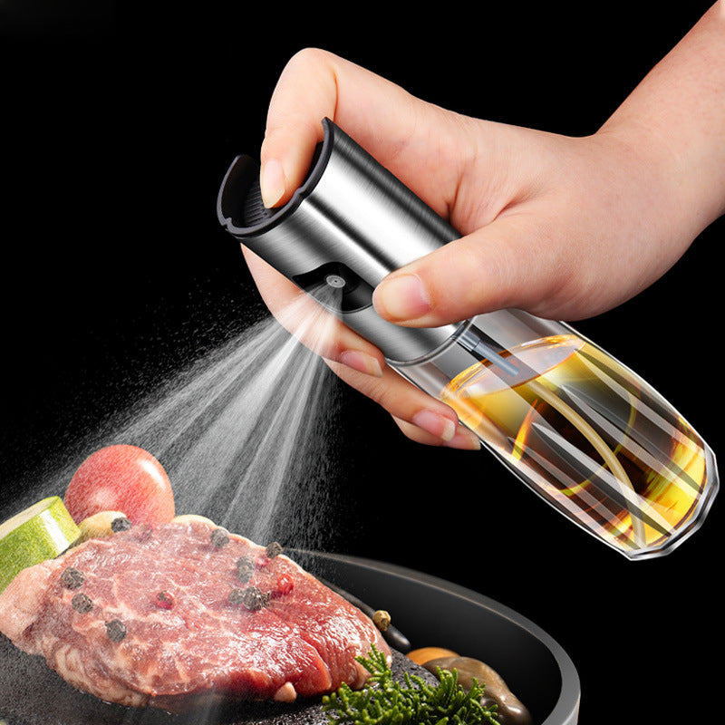 Stainless steel olive oil sprayer bottle dispenser Image 1
