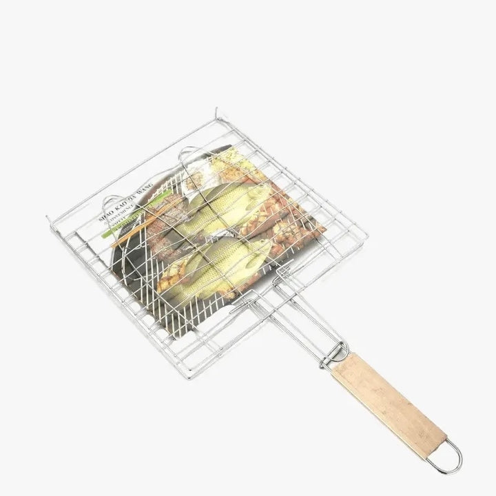 BBQ Barbecue 2 Fish Grilling Basket Roast Grill Tool Image 3