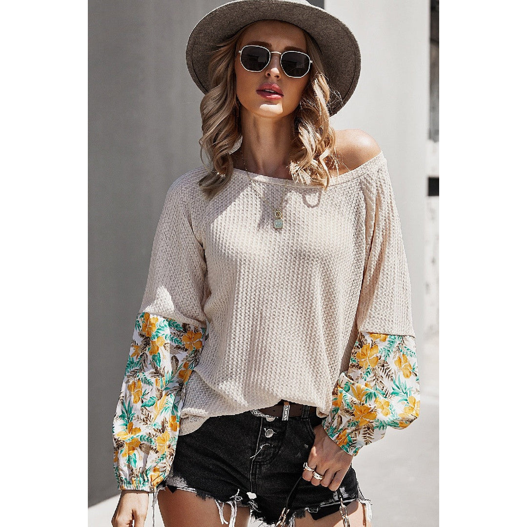 Contrast Sleeve Loose Fit Top Image 3