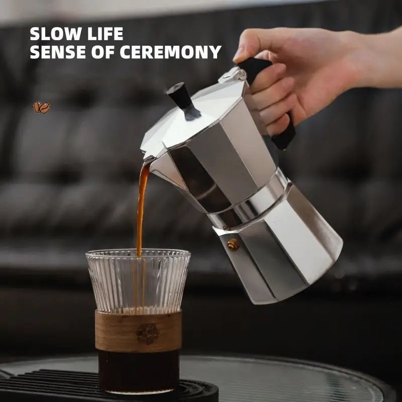 Double Valve Moka Brewing Coffee Pot Espresso Machine Image 3