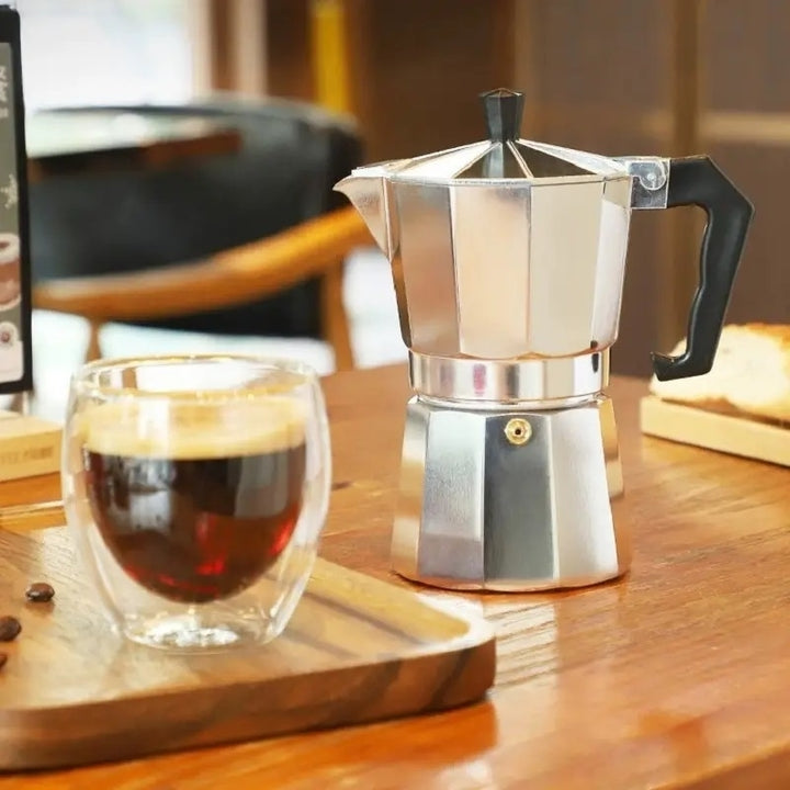 Double Valve Moka Brewing Coffee Pot Espresso Machine Image 4