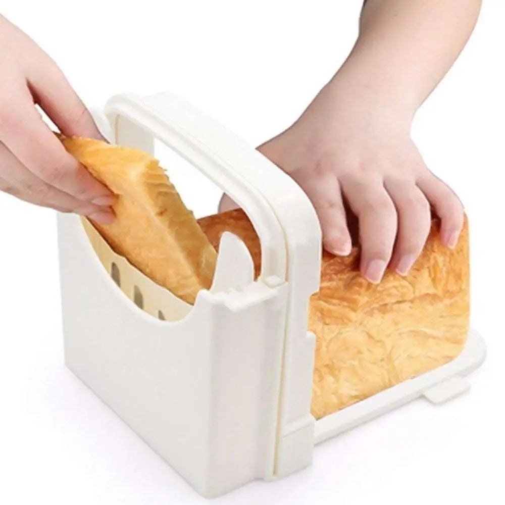 Kitchen Toast Bread Cutter Slicing Baking Tool Slicer Holder Board Image 3