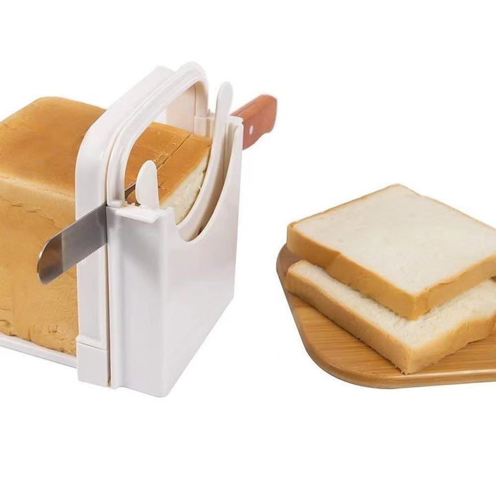 Kitchen Toast Bread Cutter Slicing Baking Tool Slicer Holder Board Image 4