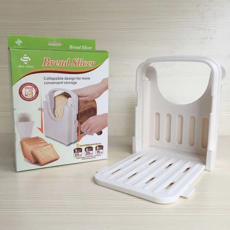 Kitchen Toast Bread Cutter Slicing Baking Tool Slicer Holder Board Image 4