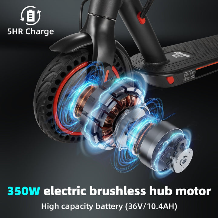 Adult Electric Scooter Foldable 35KM Long Range 350W Motor E-Scooter Image 4