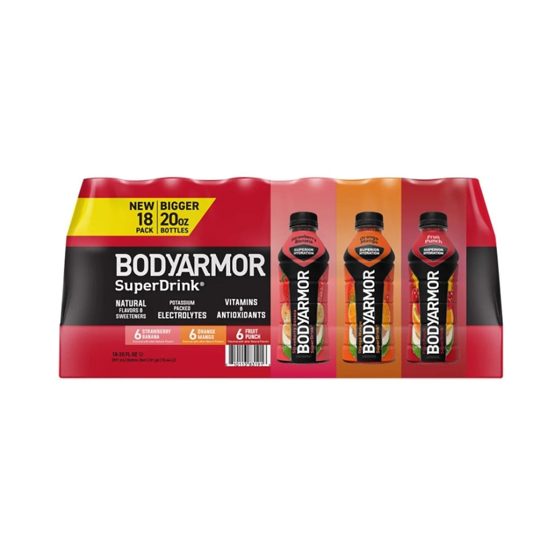 BODYARMOR Sports Drink Variety Pack 20 Fluid Ounce (Pack of 18) Image 1