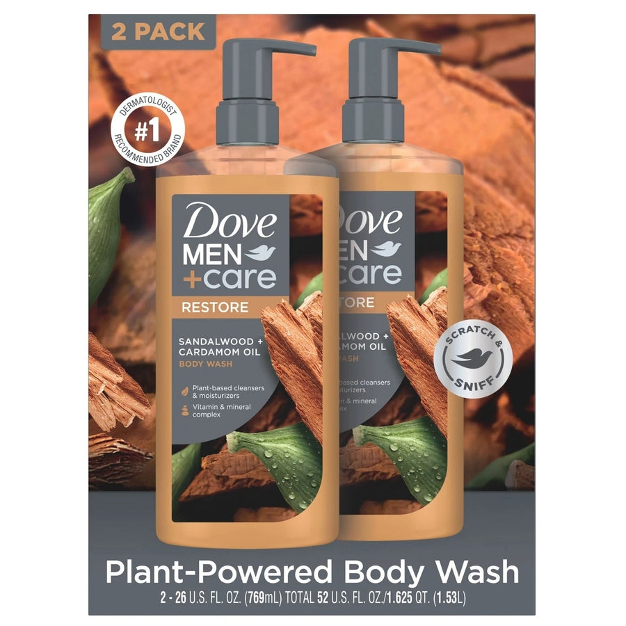 Dove Men+Care Body WashSandalwood26 Fluid Ounce (Pack of 2) Image 1