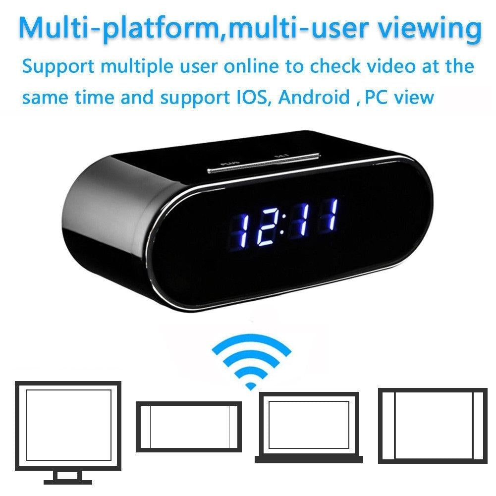 4K 1080P HD Clock Camera Wireless WIFI Camera Micro Cam IR Night View Alarm Image 4