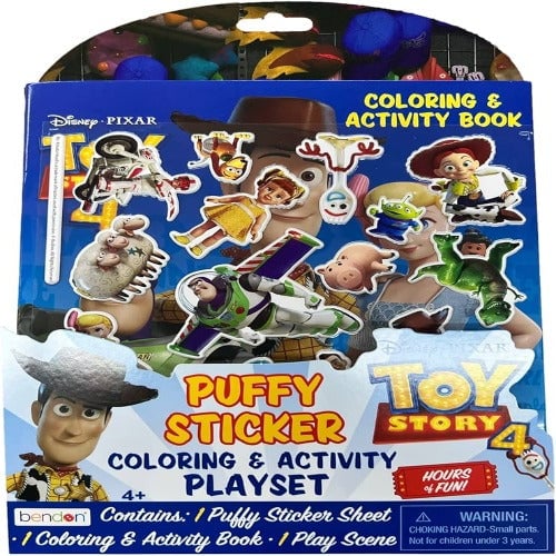 Toy Story 4 Puffy Stickers Coloring Activity Playset Kids Fun Creative Play Image 1