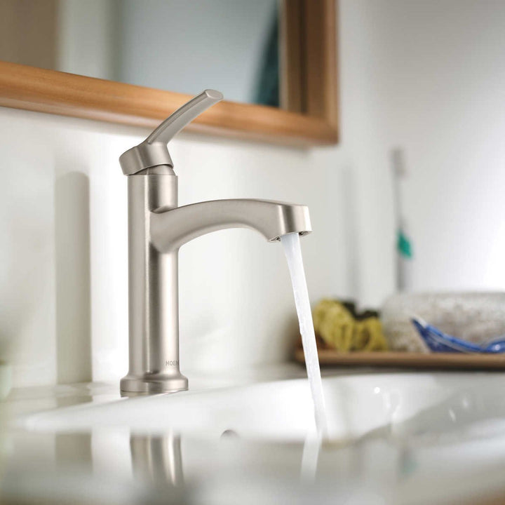 Moen Laken Single Hole Bathroom Faucet Brushed Nickel Image 3