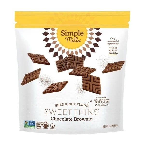 Simple Mills Chocolate Brownie Sweet Thins 14 Ounce Image 1