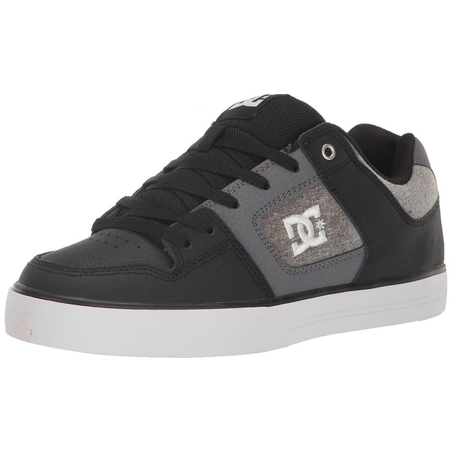 DC Shoes Mens Pure Black White Armor Sneakers 300660-KWA Leather Comfort Image 1