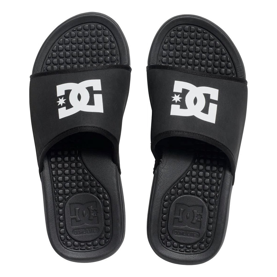 DC Shoes Bolsa Slides Black/Camel Mens ADYL100026-BC1 Comfortable Faux Leather Image 4