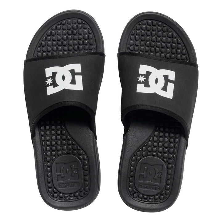 DC Shoes Bolsa Slides Black/Camel Mens ADYL100026-BC1 Comfortable Faux Leather Image 1