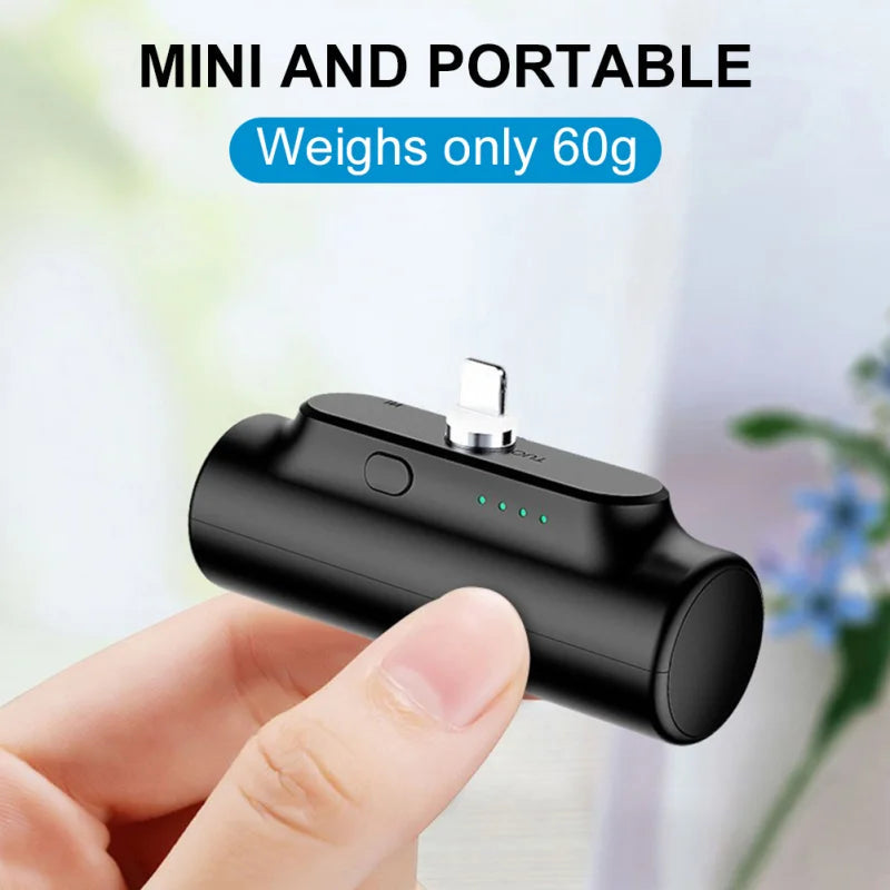 Capsule Mini Emergency Magnetic Power Bank Fast Charging iPhone Samsung Image 4