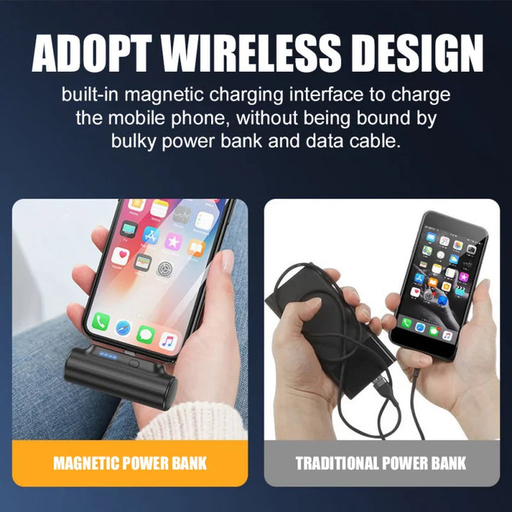 Capsule Mini Emergency Magnetic Power Bank Fast Charging iPhone Samsung Image 6