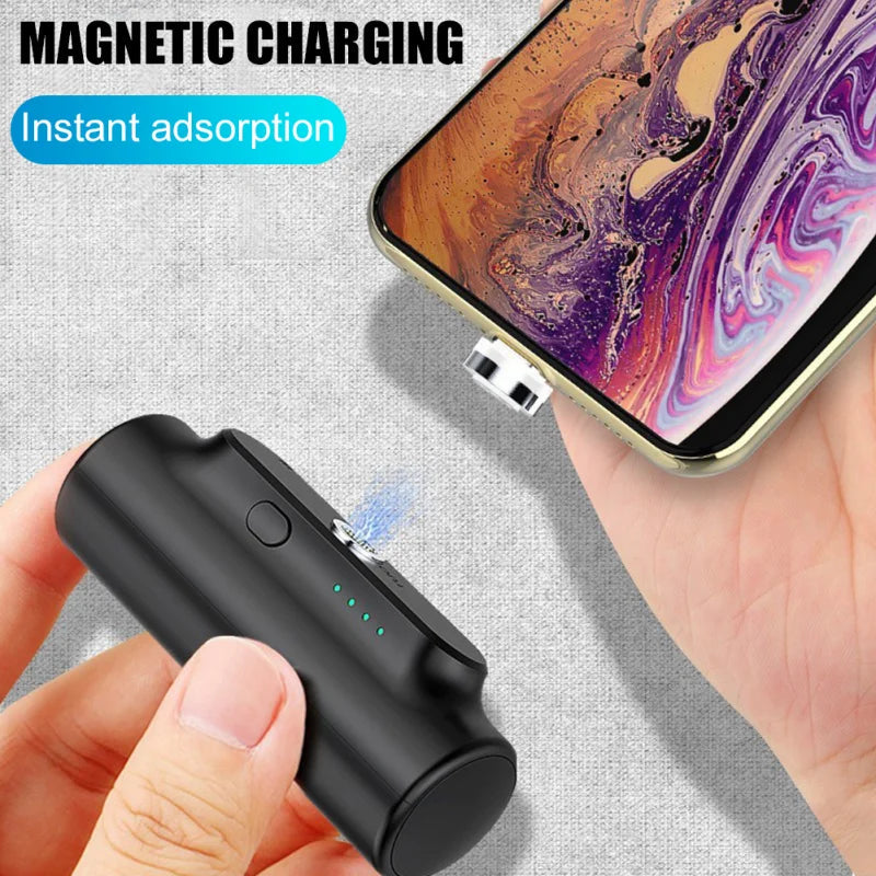 Capsule Mini Emergency Magnetic Power Bank Fast Charging iPhone Samsung Image 8