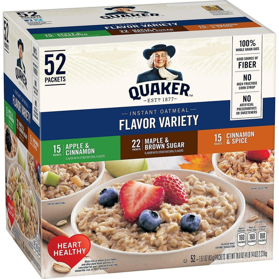 Quaker Instant Oatmeal Variety Pack (52 Count) Image 1