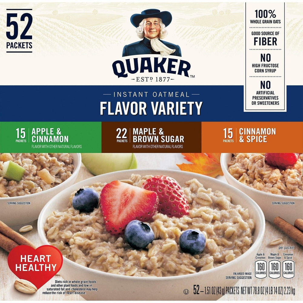 Quaker Instant Oatmeal Variety Pack (52 Count) Image 2