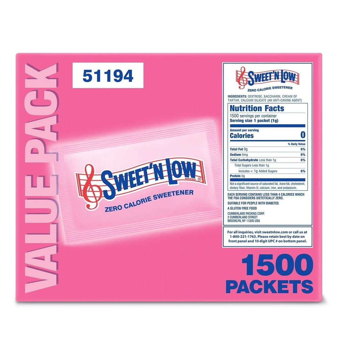 Sweet N Low Zero Calorie Sweetener - 1500 Packets Image 2