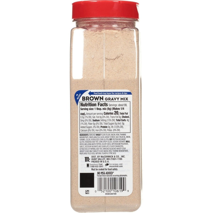 McCormick Brown Gravy Mix 21 Ounce Image 2