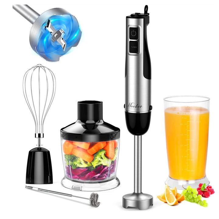 5 Functions Hand Blender Milk Frother Fruit Chopper Set Image 1