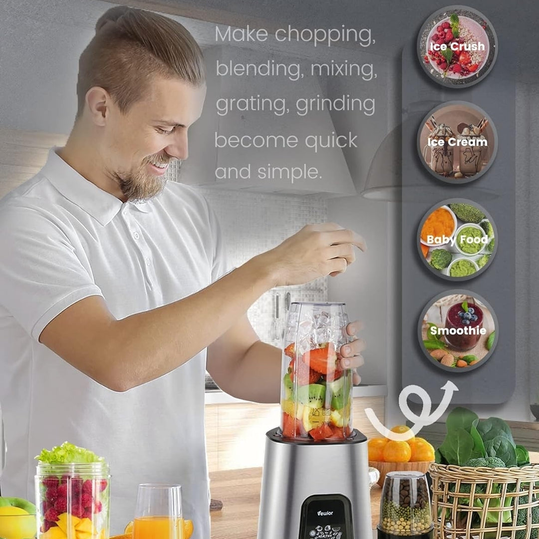 11 Pieces Smoothie Blender for Shakes and Smoothies Image 3