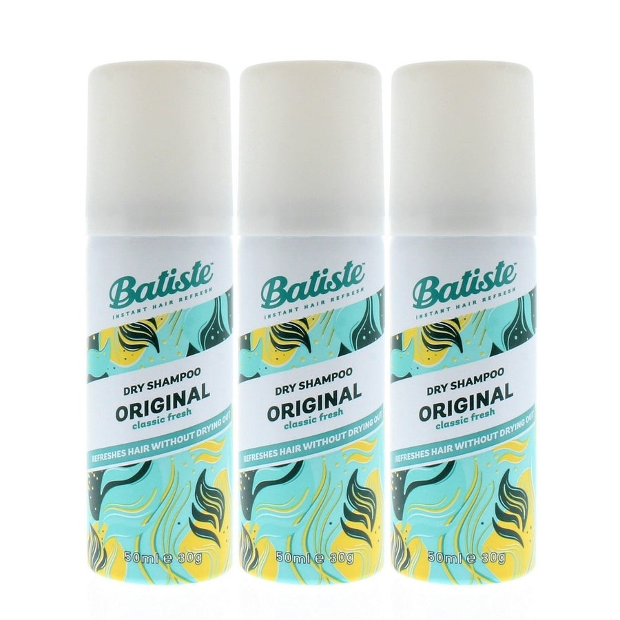 Batiste Dry Shampoo Original Classic Fresh 50ml 3-Pack Waterless Hair Refresh Image 1