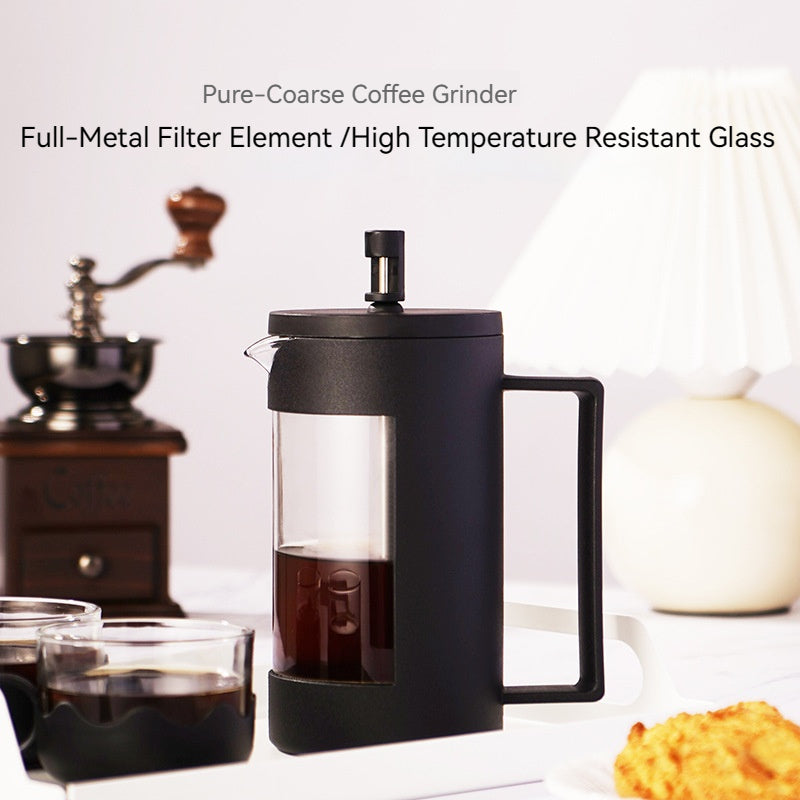 French plastic glass coffee press maker for camping Image 2
