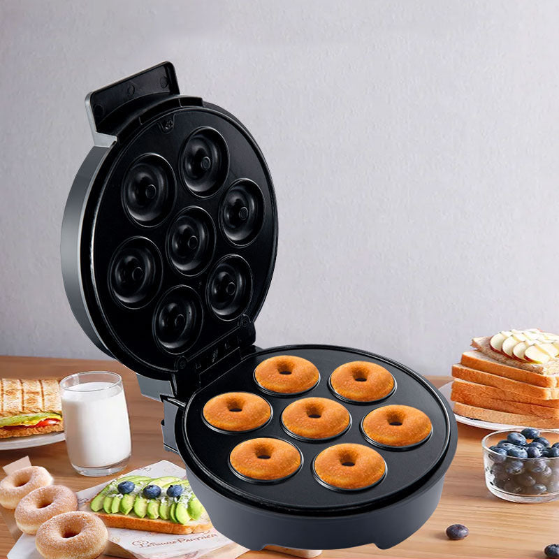Mini Donut Maker Nonstick 8 Hole Double Sided Heating Pan Image 2