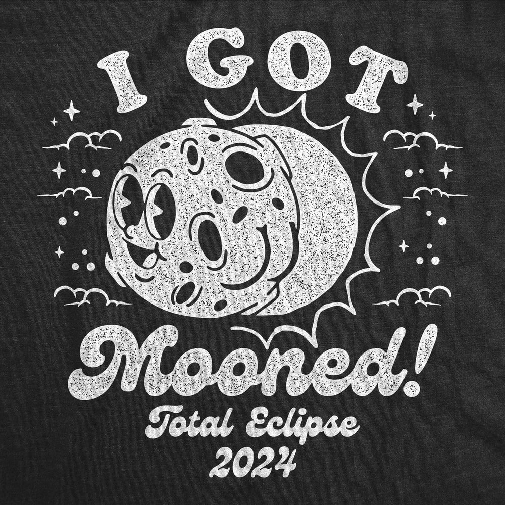 Mens I Got Mooned Funny T Shirt Sarcastic Solar Eclipse Tee For Men Image 2