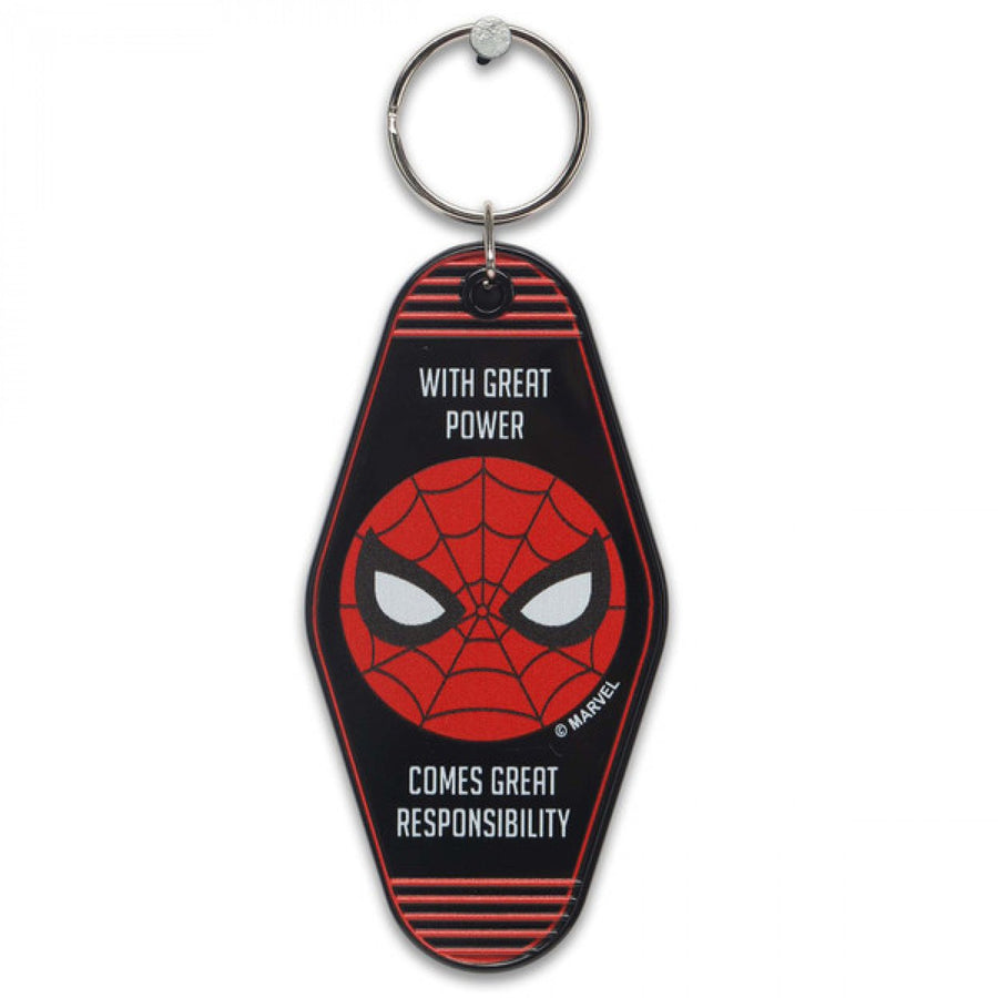 Spider-Man with Great Power Comes Great Responsibility Keychain Image 1