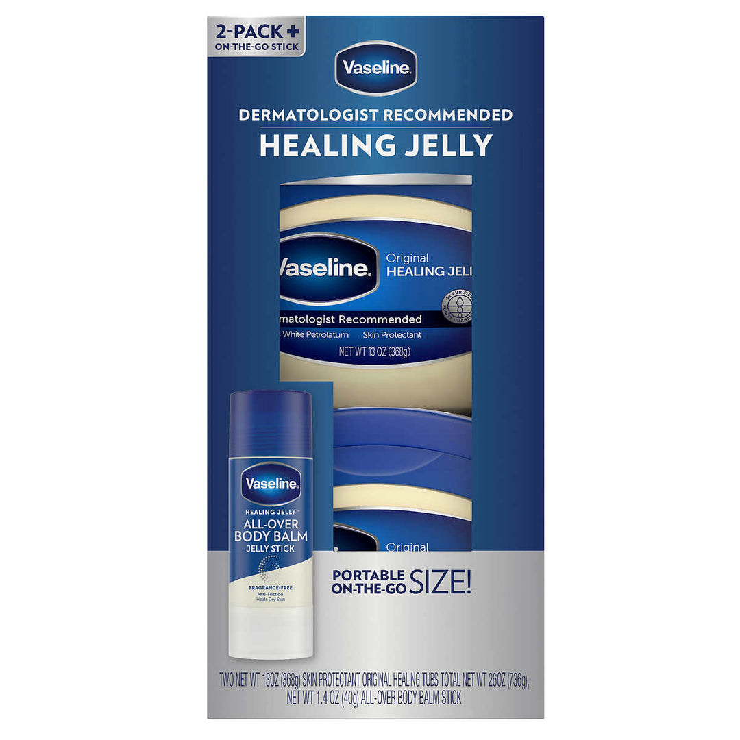 Vaseline Original Healing Jelly 2 Pack + Balm Stick Image 1