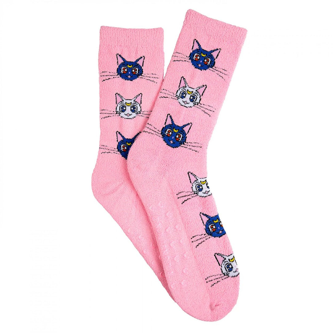 Sailor Moon Luna and Artemis Super Cozy Crew Socks Image 1