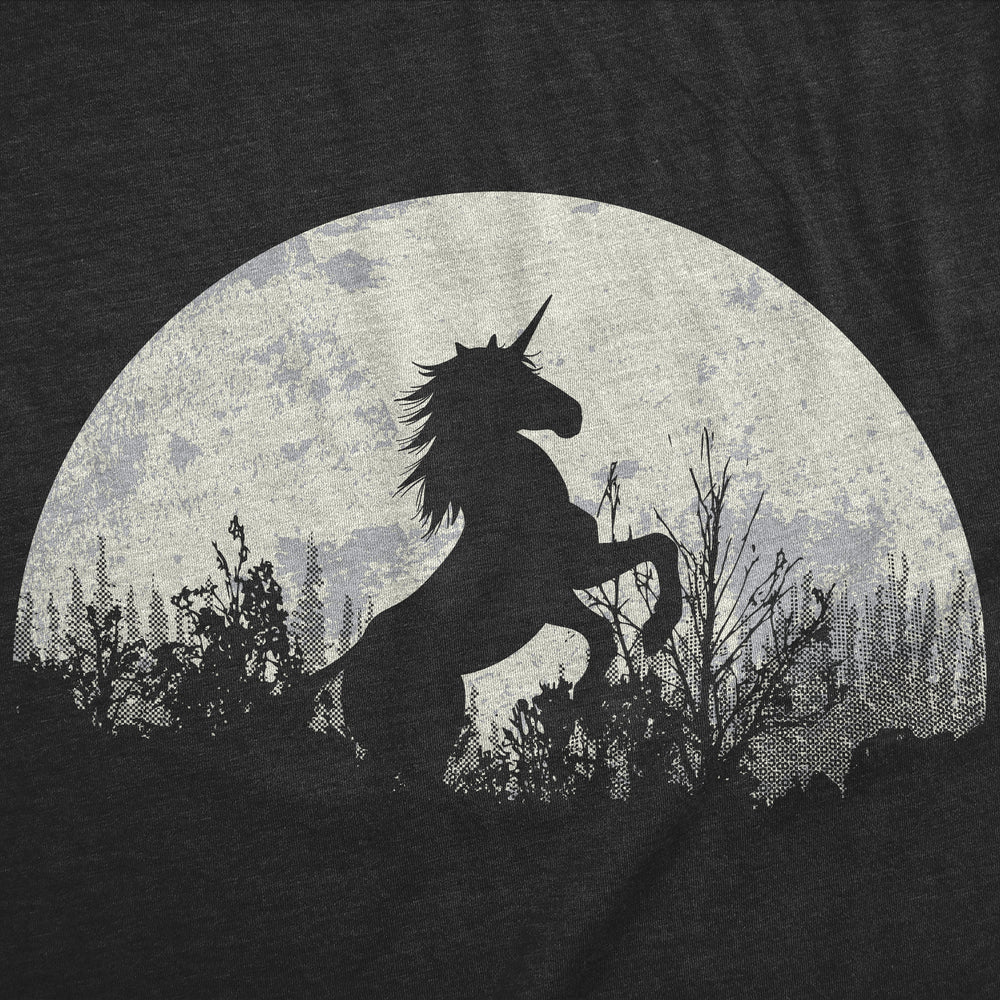 Womens Funny T Shirts Moon Unicorn Fantasy Graphic Tee For Ladies Image 2