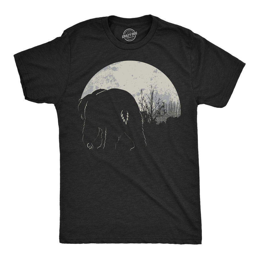 Mens Funny T Shirts Moon Bear Nature Graphic Tee For Men Image 1