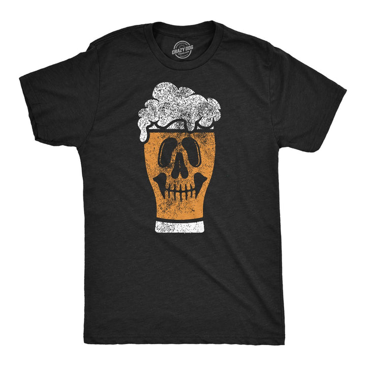 Mens Funny T Shirts Beer Glass Skull Drinking Graphic Tee For Men Image 1