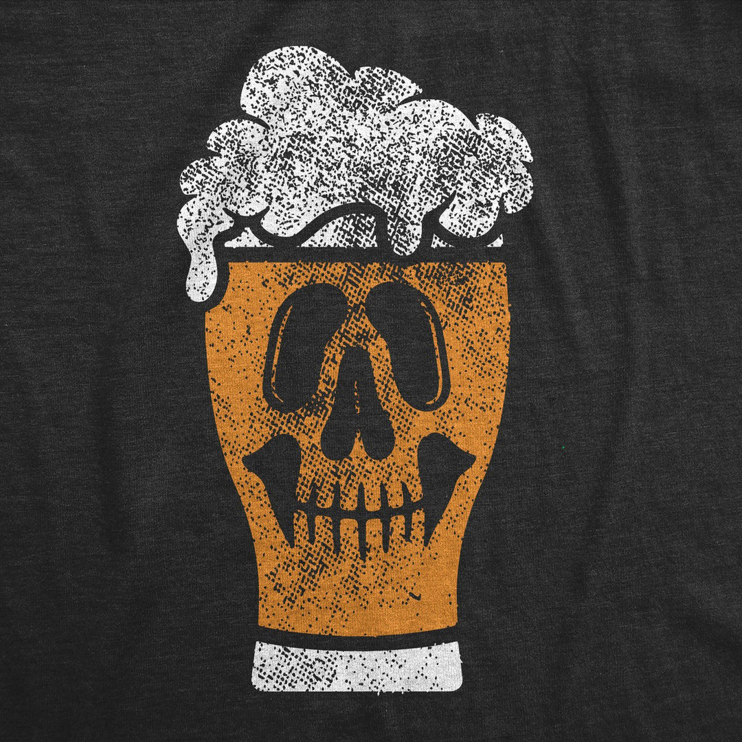 Mens Funny T Shirts Beer Glass Skull Drinking Graphic Tee For Men Image 2