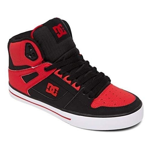 DC Mens Pure High-top Wc SkateboardSkate Shoe 11 FIERY RED/WHITE/BLACK Image 4