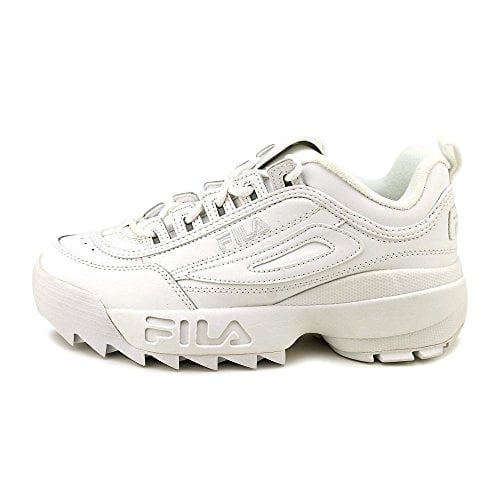 Fila Disruptor II Sneakers Kids 6.5 Triple White Midcut Casual Shoes Image 3