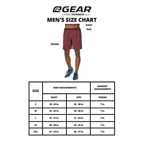 R-Gear 7 Inch Running Shorts Mens Multiple Pockets Inner Brief Liner S/T 5-2E Image 4