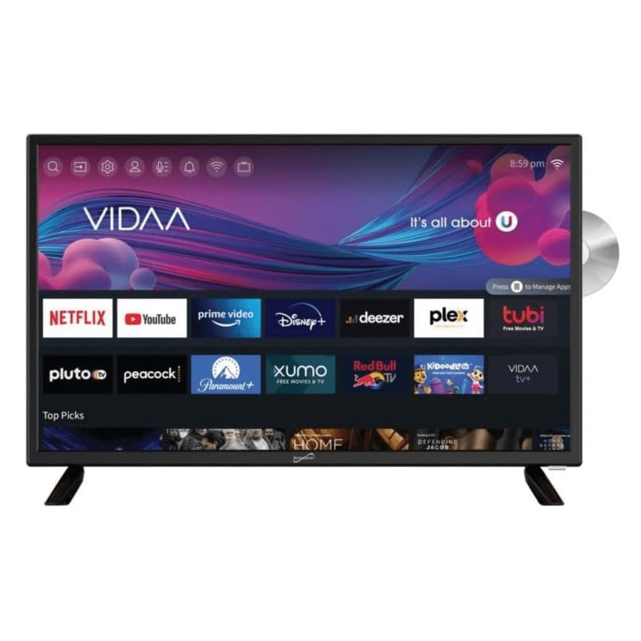 Supersonic Smart 24-inch VDAA DLED AC/DC Television with DVD Player and 12V Car Cord Image 1