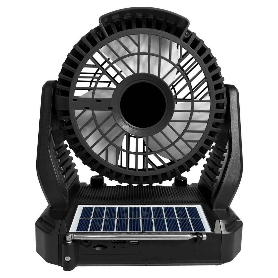 Supersonic Solar Powered Bluetooth Speaker with Fan LED Flashlight Model SC-1076ERF Image 3