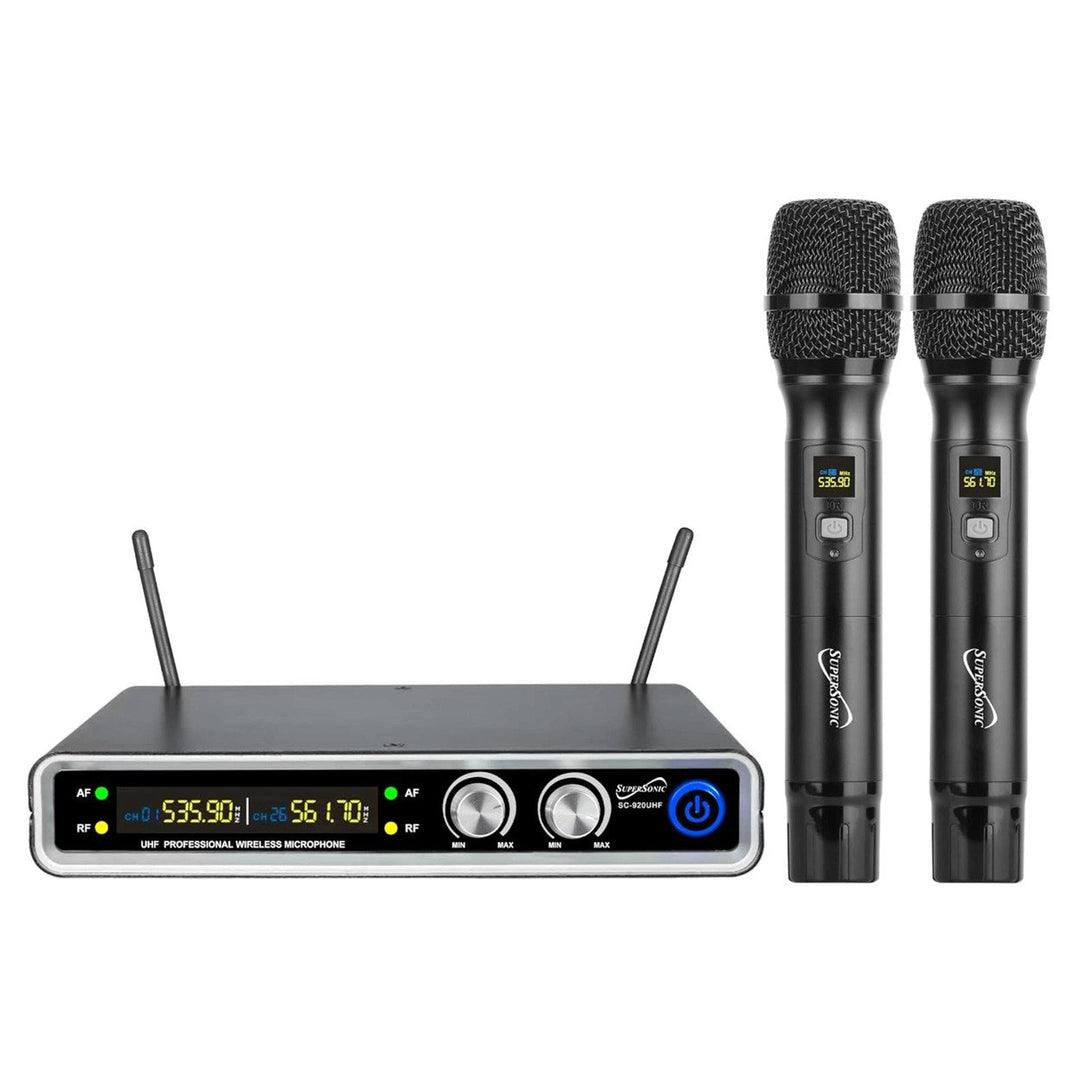 Supersonic UHF Dual Fixed Channel Professional Wireless Microphone Image 1