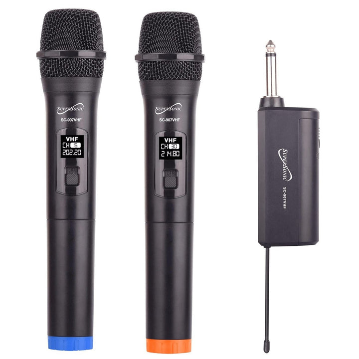 Supersonic VHF Dual Fixed Channel Wireless Microphone Model SC-907VHF 2 Mics Image 1