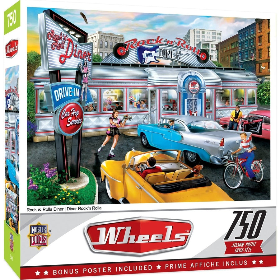 Wheels - Rock and Rolla Diner 750 Piece Jigsaw Puzzle Image 1