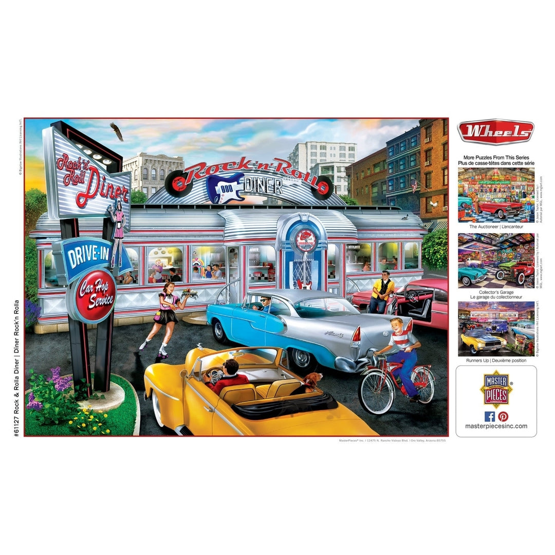 Wheels - Rock and Rolla Diner 750 Piece Jigsaw Puzzle Image 4