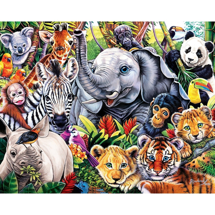 MasterPieces 100 Piece Jigsaw Puzzles World of Animals 4 Pack Kids Puzzles Image 4