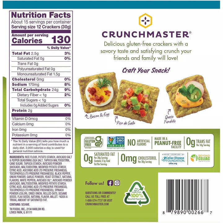 Crunchmaster Avocado Toast Crackers with Salt and Pepper (16 Ounce) Image 2